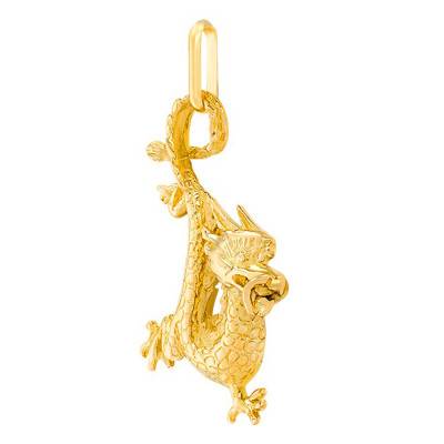 Yellow Gold 375 or 750 Dragon Pendant - Lucas Lucor