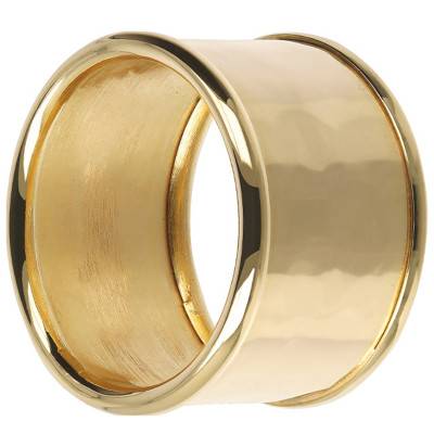 Yellow 18K Gold-Plated Bandeau Ring - Etrusca Gioielli
