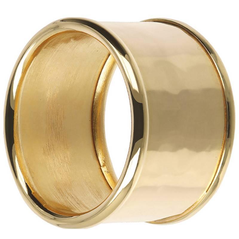 Yellow 18K Gold-Plated Bandeau Ring - Etrusca Gioielli