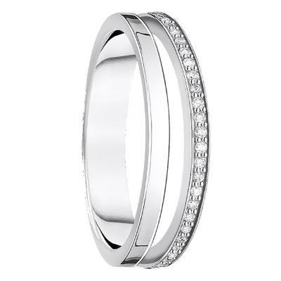 925 Silver Double Band & White Stones Ring - TR2316-051-14 - Thomas Sabo