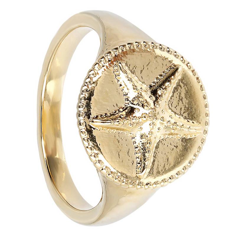 Yellow Gold-Plated Starfish Ring - Etrusca Gioielli