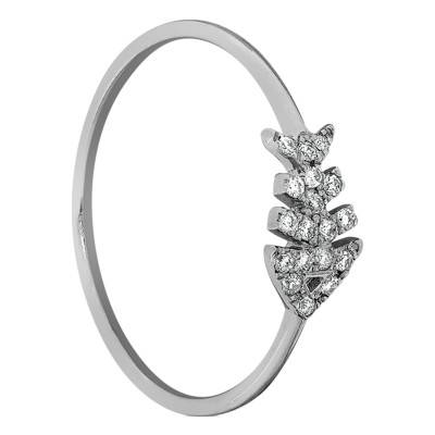 Fish 750/1000 White Gold & Diamond Ring - Orphée