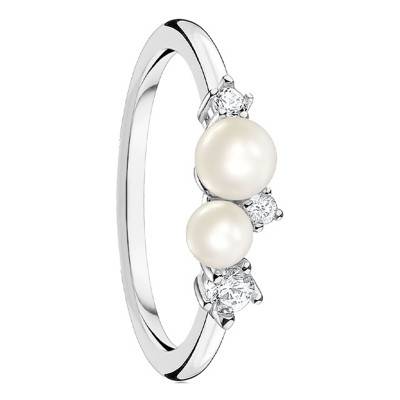 Bague perles avec pierres blanches argent - TR2368-167-14 - Thomas Sabo