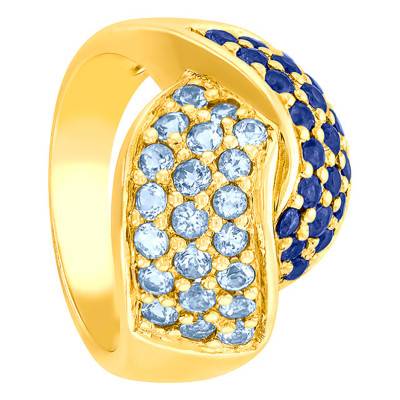Bague Or Jaune 375, Saphirs, Topazes - Orphée