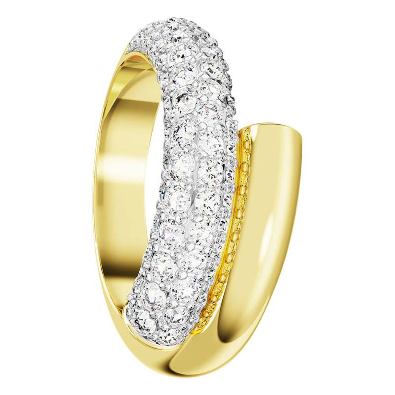 Dextera Gold-Tone Metal & White Crystals Cocktail Ring - 56688 - Swarovski