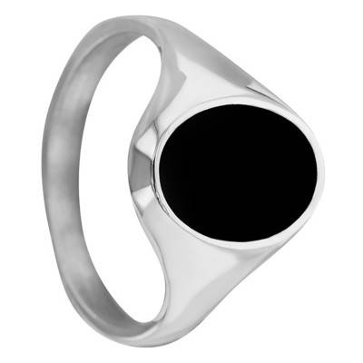 Chevalière Onyx 12x9 mm, Argent Massif - Imperium
