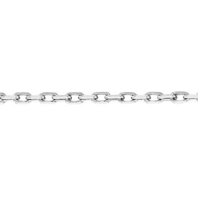 Chaîne Maille Forçat Diamantée en Platine 950, Largeur 1,30mm, Longueurs de 40 cm à 100 cm - Ocarat