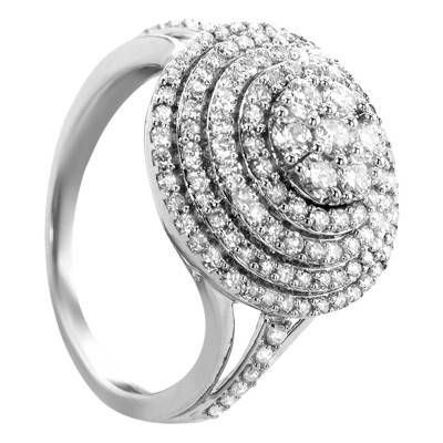 Bague Dâmodar Diamants & Or Blanc 750 - Kundan