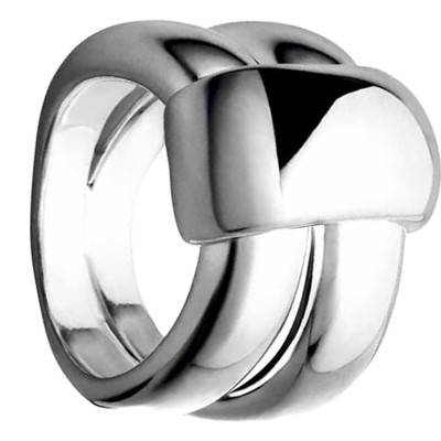 925 Silver Paula Two Bands Ring - Clio Blue