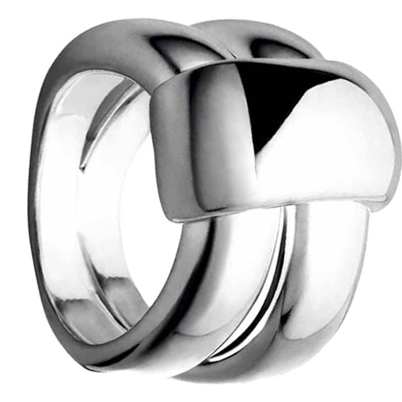 925 Silver Paula Two Bands Ring - Clio Blue