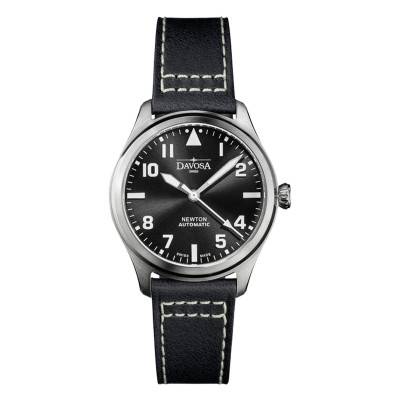 Black Newton Pilot Automatic Watch - Davosa
