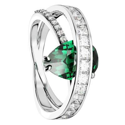 Bague Hyperbola Métal Rhodié & Cristaux Bicolores - 5665362 - Swarovski