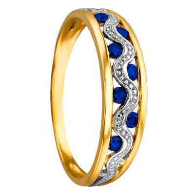 Bague Anchise 2 Ors 750 & Saphirs - Joelli