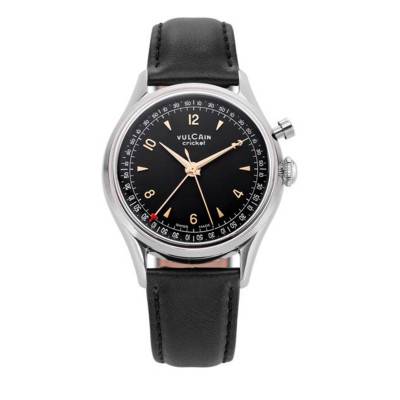 Cricket Tradition 39 mm Black Plain Watch - Vulcain