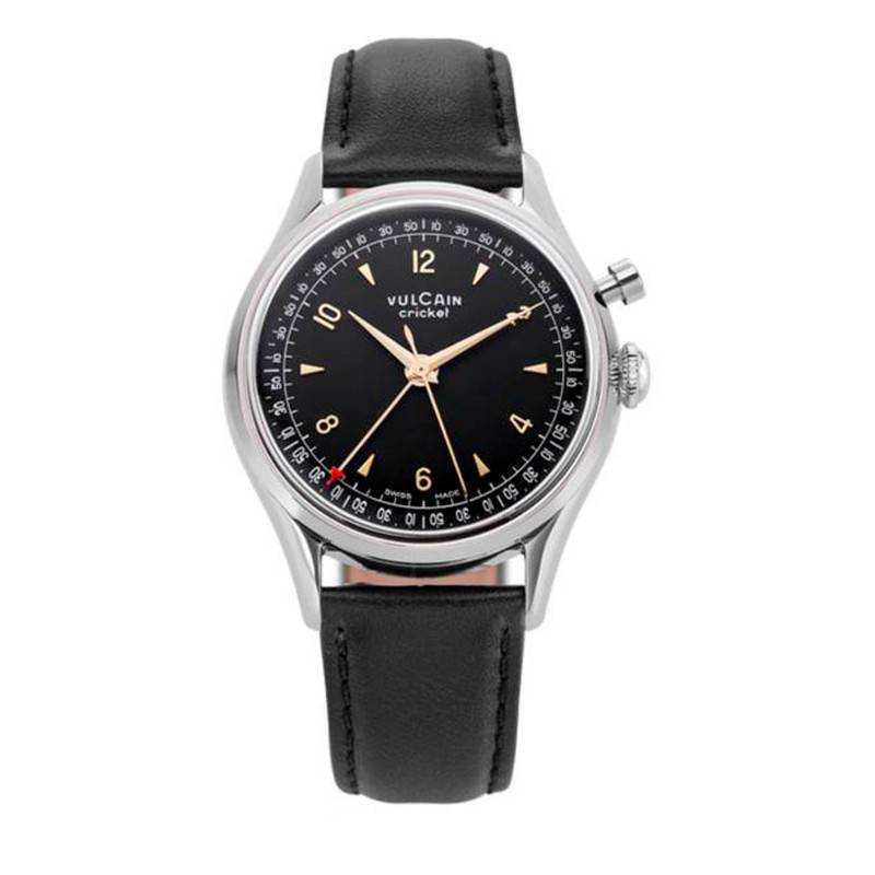 Cricket Tradition 39 mm Black Plain Watch - Vulcain