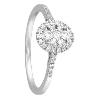 Bague Sanchali Or Blanc 750 et Diamants - Kundan