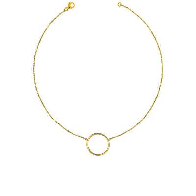 Collier Circle Accroché Or Jaune 750 Ø17 mm, Longueur 45 cm - Ocarat