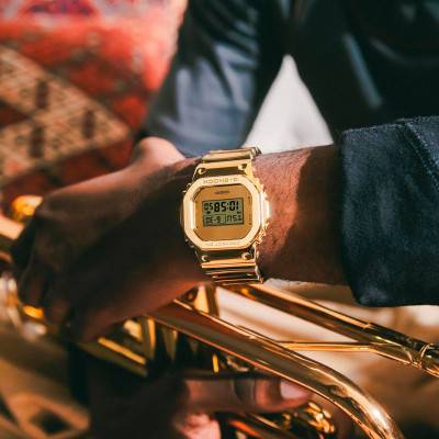 GM-5600YMG-9ER Capsule Fine Metallic Wall Clock - Casio G-Shock