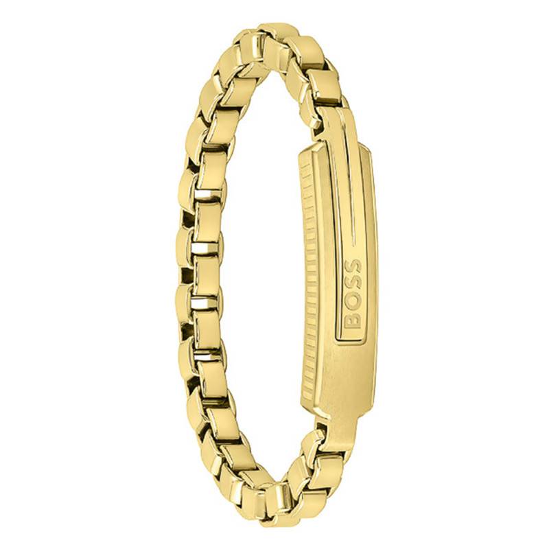 Gold-Tone Steel Box Chain Bracelet, 17.5 cm or 19 cm - 1580357 - Boss