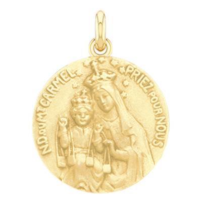 18K Yellow Gold 2-Sided Medal Christ and Virgin, Diameter 15 mm to 22 mm - Becker