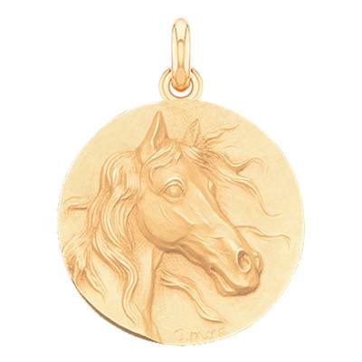 Médaille Le Cheval Or Jaune 750, Diamètre 16 mm à 28 mm - Becker
