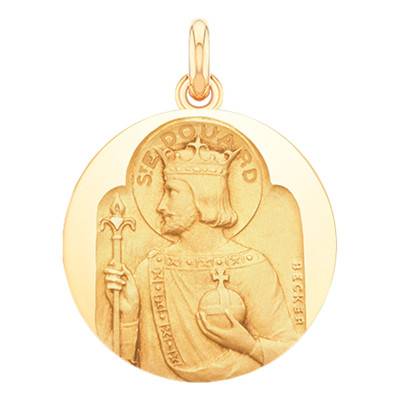 Médaille Saint Edouard Or Jaune 750, Diamètre 15 mm à 20 mm - Becker