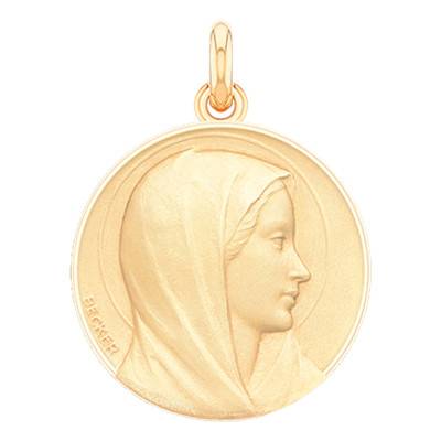 Médaille Vierge Annonciation Or Jaune 750, Diamètre 15 mm à 28 mm - Becker