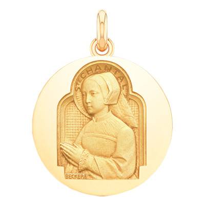 Médaille Sainte Chantal Or Jaune 750, Diamètre 15 mm à 20 mm - Becker