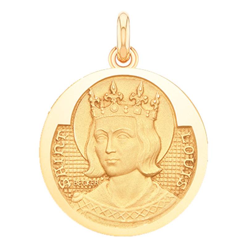 750/1000 Yellow Gold Saint Louis Medal, Diameter 15 mm to 20 mm - Becker