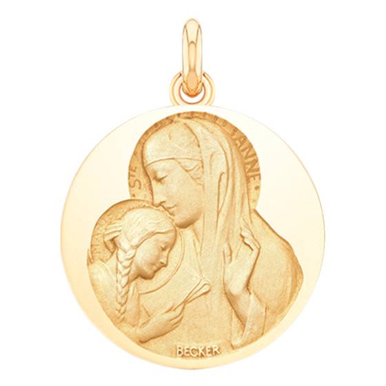 1 Ancienne Medaille Pendentif De Sainte Anne D'Auray Et Basilique Métal Argenté