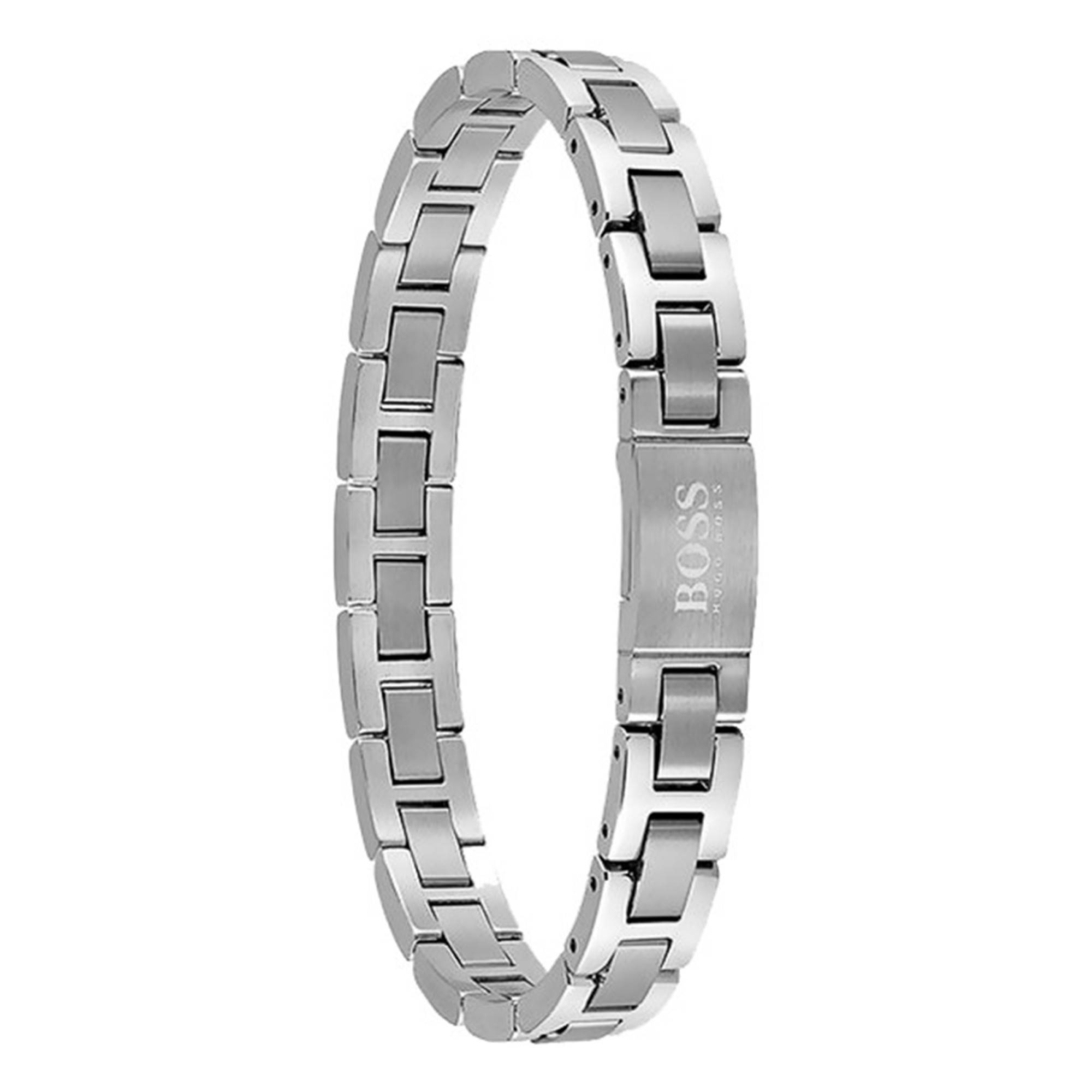 Bracelet Acier Argenté - Bijou Unisexe Occasion, Style Simple Et Moderne