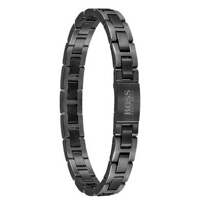 Bracelet acier noir, Longueur 20 cm - Boss