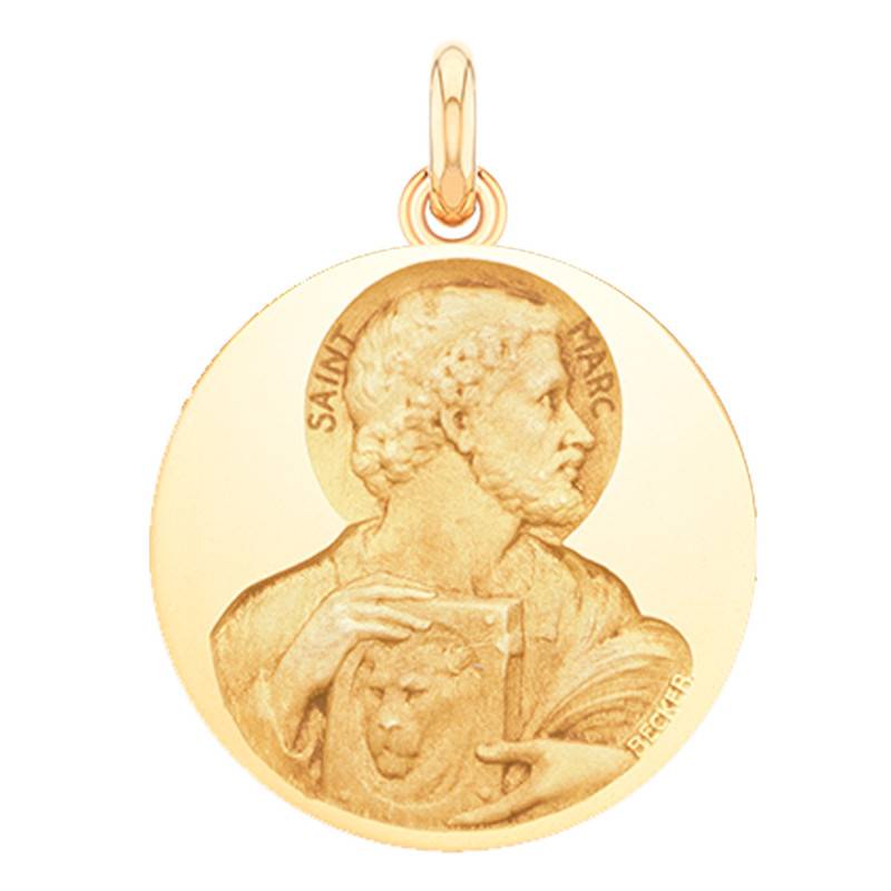 Saint Mark 750 Yellow Gold Medal, Diameter 15 mm to 20 mm - Becker