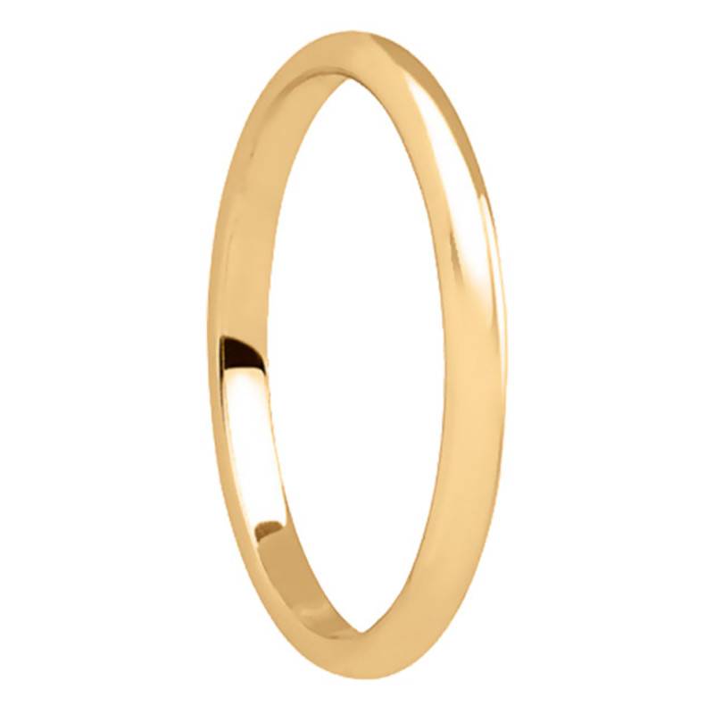 Standard Half-Round 375/1000 Yellow Gold Wedding Ring, Width 2.50 mm - Amore