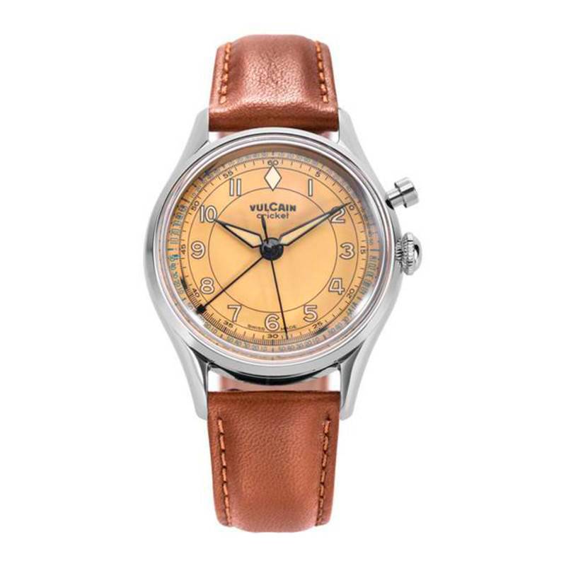 Cricket Classique 36mm Brown Khaki Watch 100169B87.BAC307 - Vulcain