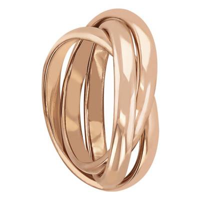 Triple Rose Gold-Plated Wedding Ring - Amore