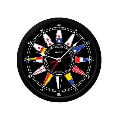 Horloge 10" Nautical Flag Time & Tide Clock TT-B-02-NF - Trintec