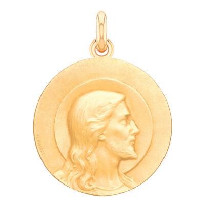 Médaille Christ de Lasserre Or Jaune 750, Diamètre 15 mm à 19 mm - Becker