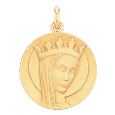 Médaille Vierge Couronnée Or Jaune 750, Diamètre 17 mm à 21 mm - Becker