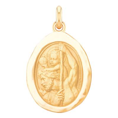 Médaille Saint Christophe Or Jaune 750, Diamètre 19 mm - Becker