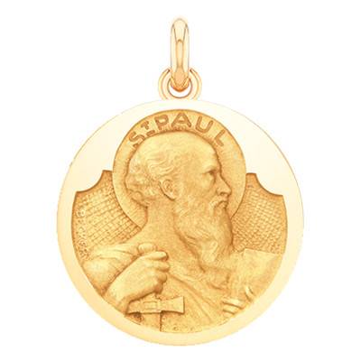 Médaille Saint Paul Or Jaune 750, Diamètre 15 mm à 20 mm - Becker