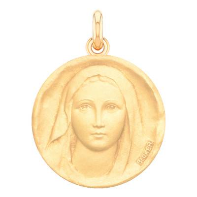 Médaille Vierge Douceur Or Jaune 750, Diamètre 15 mm à 22 mm - Becker
