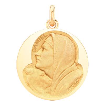 Médaille Saint Daniel Or Jaune 750, Diamètre 15 mm à 20 mm - Becker