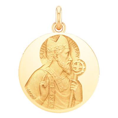 Médaille Saint Thierry Or Jaune 750, Diamètre 15 mm à 20 mm - Becker