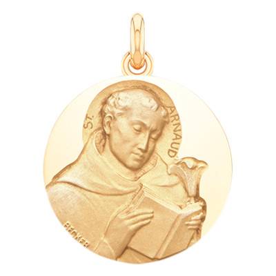 Médaille Saint Arnaud Or Jaune 750, Diamètre 15 mm à 20 mm - Becker