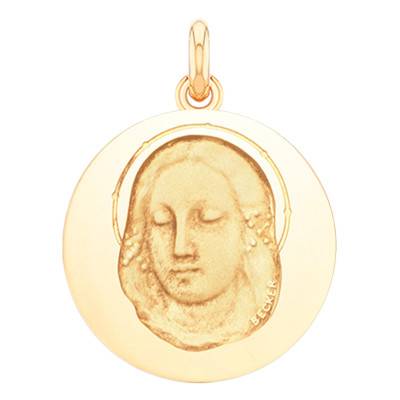 Médaille Sainte Brigitte Or Jaune 750, Diamètre 15 mm à 20 mm - Becker