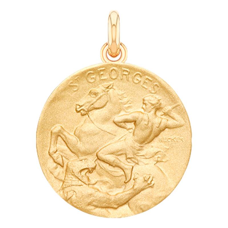 750/1000 Yellow Gold Saint Georges Medal, Diameter 15 mm to 20 mm - Becker