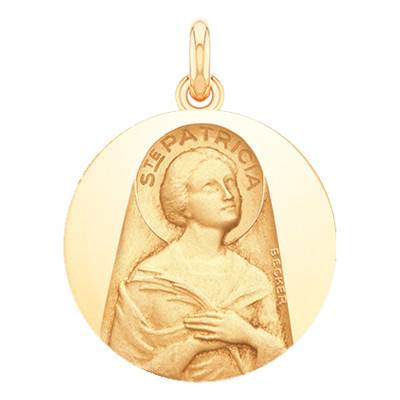 Médaille Sainte Patricia Or Jaune 750, Diamètre 15 mm à 20 mm - Becker