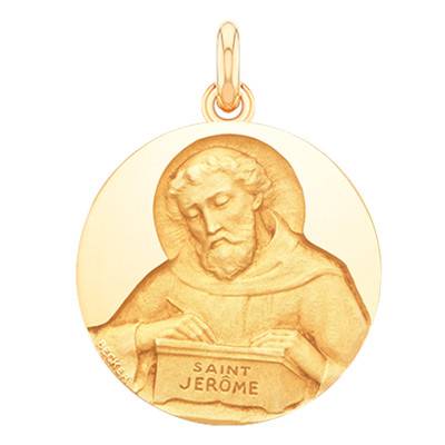 Médaille Saint Jérôme Or Jaune 750, Diamètre 15 mm à 20 mm - Becker