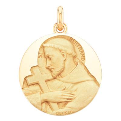Médaille Saint Bertrand Or Jaune 750, Diamètre 15 mm à 20 mm - Becker
